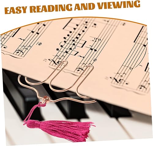 Miniatura 4 de VICASKY 8 Pcs Stave Folder Guitar Accessory Music Accessories Minimalist Bookshelf Instrumentos Musicales Metal Music Bookmark Music Book Page