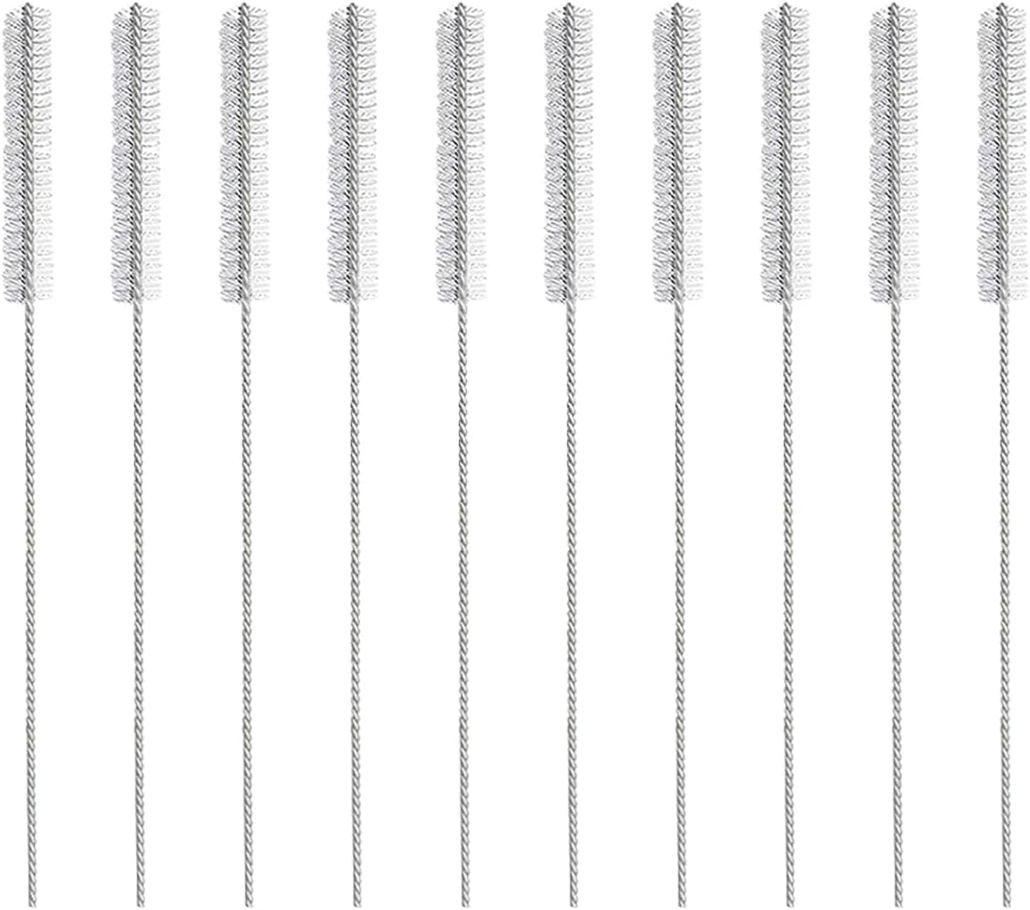 10Pcs Hearing Aid Vent Tube Brush Universal Nylon Vent Brush Fine Tube Brush Hearing Aid Holes Pipes Cleaning Tool Accessories,2.5mm