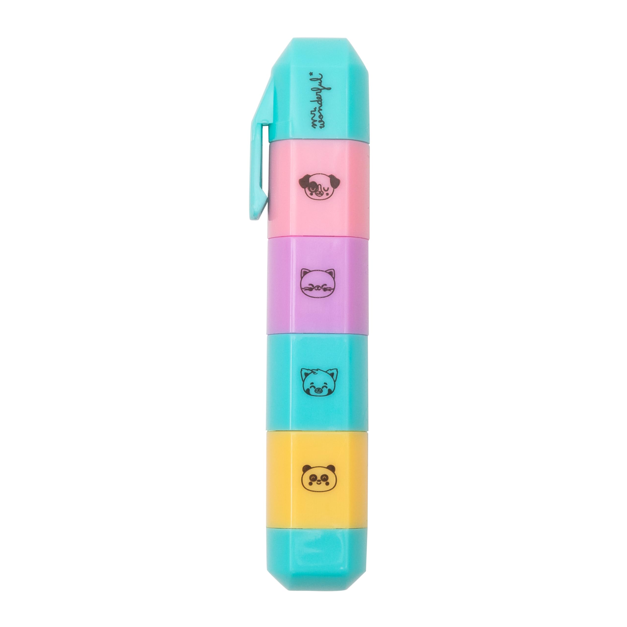 Mr. Wonderful - Set de 2 stylos effaçables pour des couples adorables - I love you more - Stylos effaçables et collectionnables - Noire et bleue Mr. Wonderful - Set de 2 stylos effaçables pour des couples adorables - I love you more - Stylos effaçables et collectionnables - Noire et bleue
