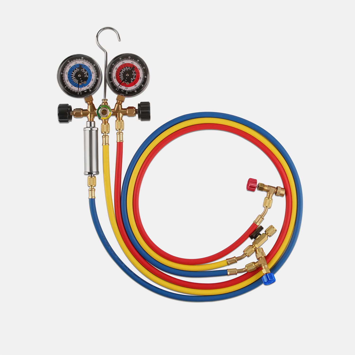 Blасk Frіdау - 70% оƒƒ Lichamp HVAC Gauges with Hoses, R410a R404a R22 R32 Manifold Gauge Set, Include 410a Charge Valve and Liquid Vaporizer, R41013