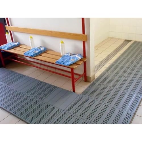 Kunststofffliese für den Außenbereich und den Garten, 60 x 60 cm, gelocht, 4 Stück, entspricht 1,5 m², Farbe grün.