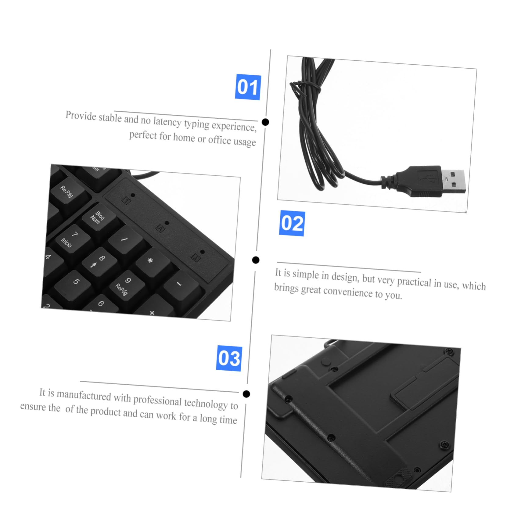 SHINEOFI Tastiera e Mouse Combo Usb Cablato Senza Driver Per Digitare Giocare e Lavorare