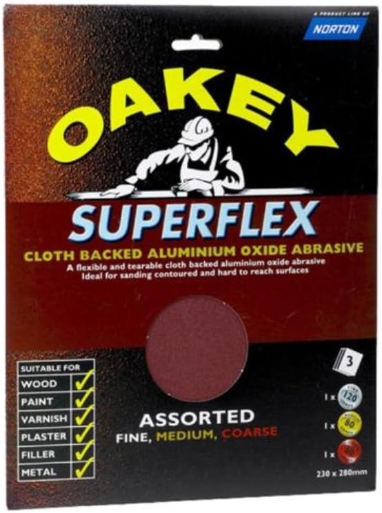 Oakey OAK26734 Sand PaperAluminium Oxide Cloth BigaMart