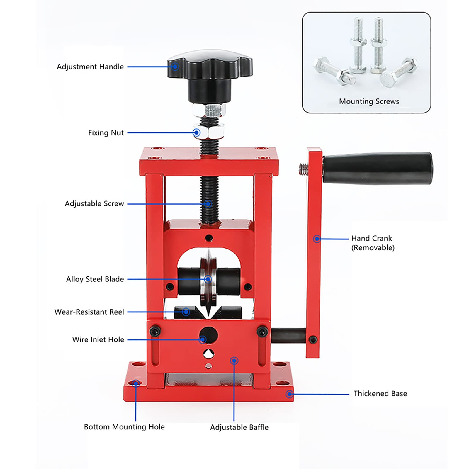 Spelafili Automatico/manuale Per Cavi Da 1 A 25 Mm – Con Lama In Acciaio E Telaio In Alluminio Portatile