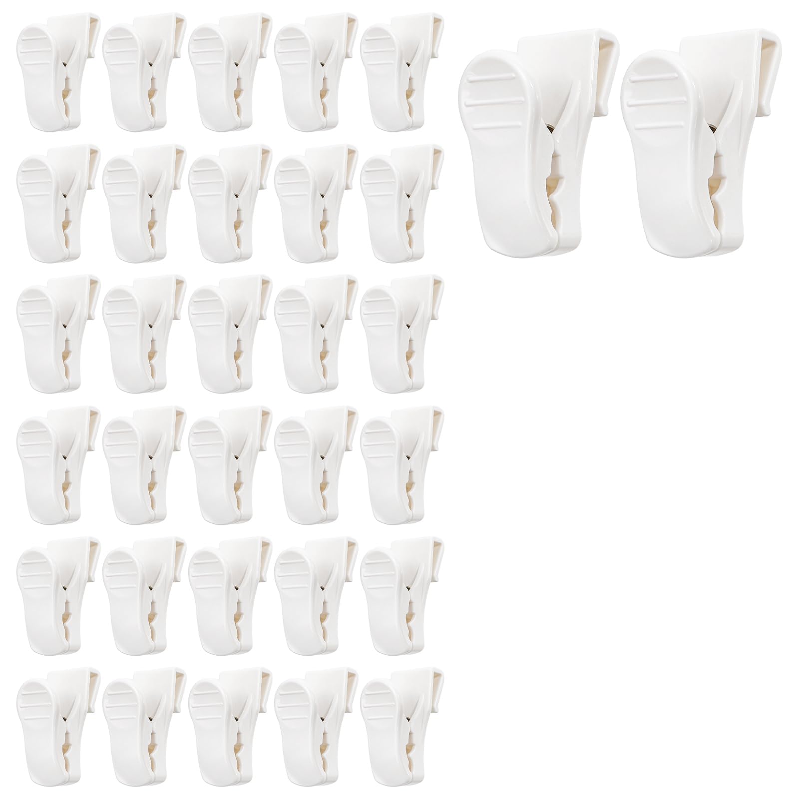 Yhplxyuus PP Hook Clip 32 Pack White Food Bag Clip Opening for Grids Wall Photos Cards Labels Wall