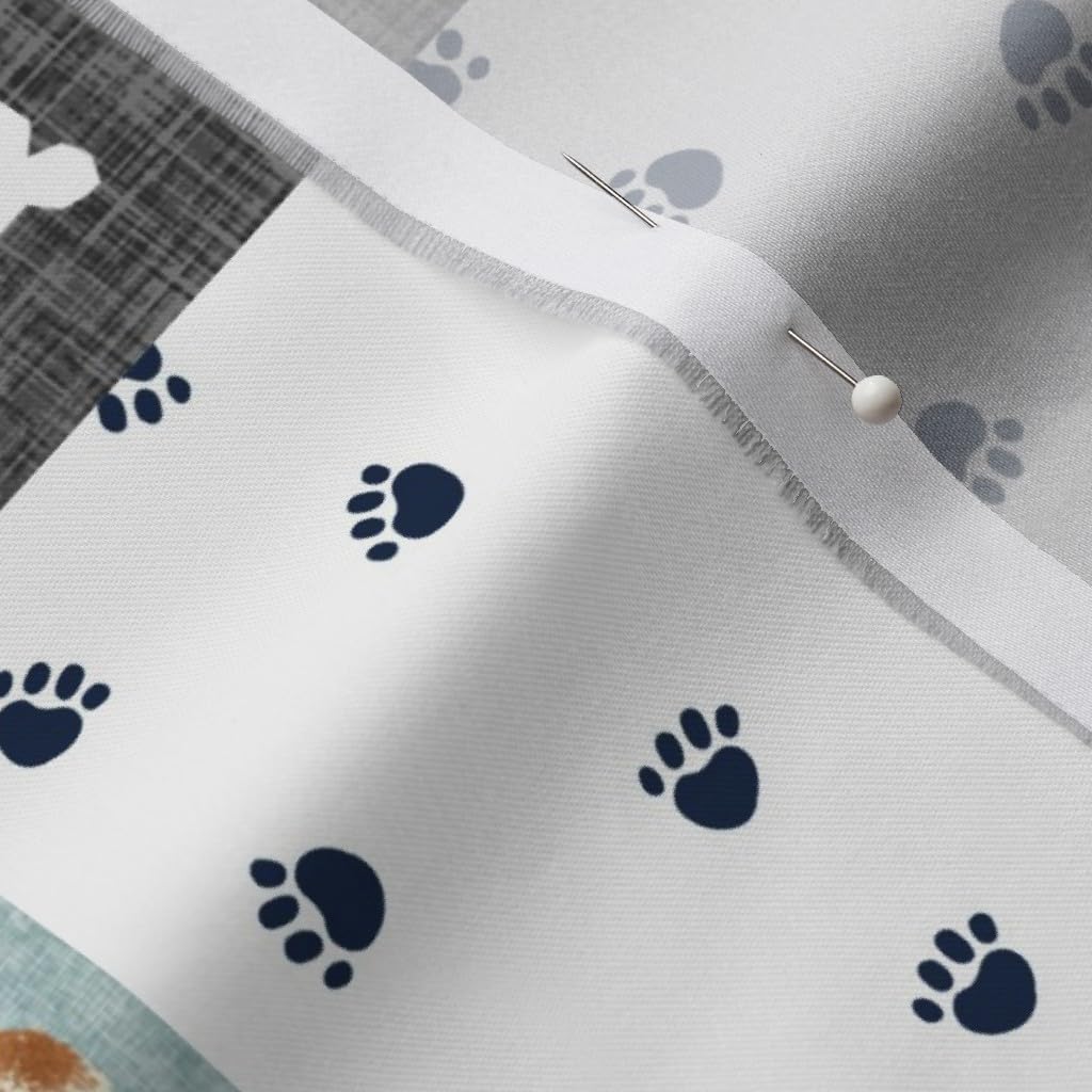 Spoonflower Fabric - Australian Shepherd Red Pet Quilt Cheater Dogs Nursery Portrait Printed on Organic Cotton Sateen Fabric by The Yard - Sewing Quilting Apparel Home Decor