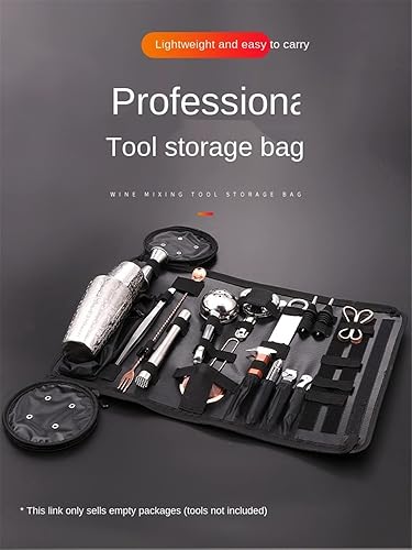 Miniatura 3 de ZCMEB - Bolsa de almacenamiento para coctelera de acero inoxidable juego de herramientas para coctelería bar barman portátil