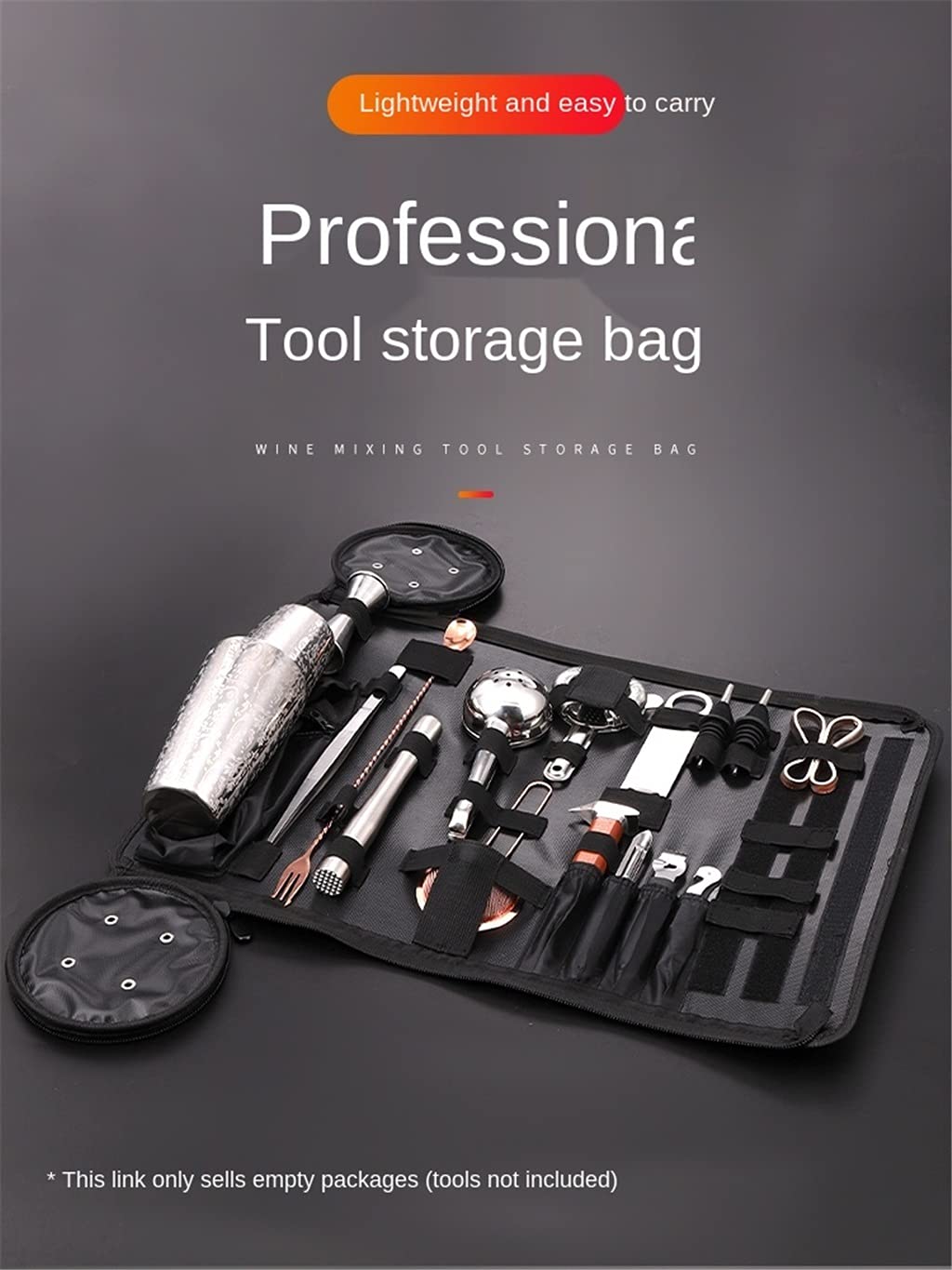 Shaker Bolsa de Almacenamiento de Nieve de Acero Inoxidable Kit de Herramientas Conjunto de cócteles Bar Barmender portátil