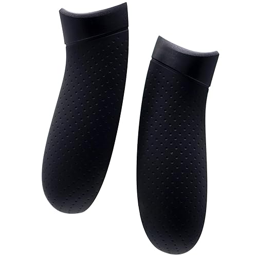 Deal4GO - Rieles laterales izquierdo y derecho, mango trasero, empuñaduras de goma de repuesto para el controlador Xbox Series SX, color negro