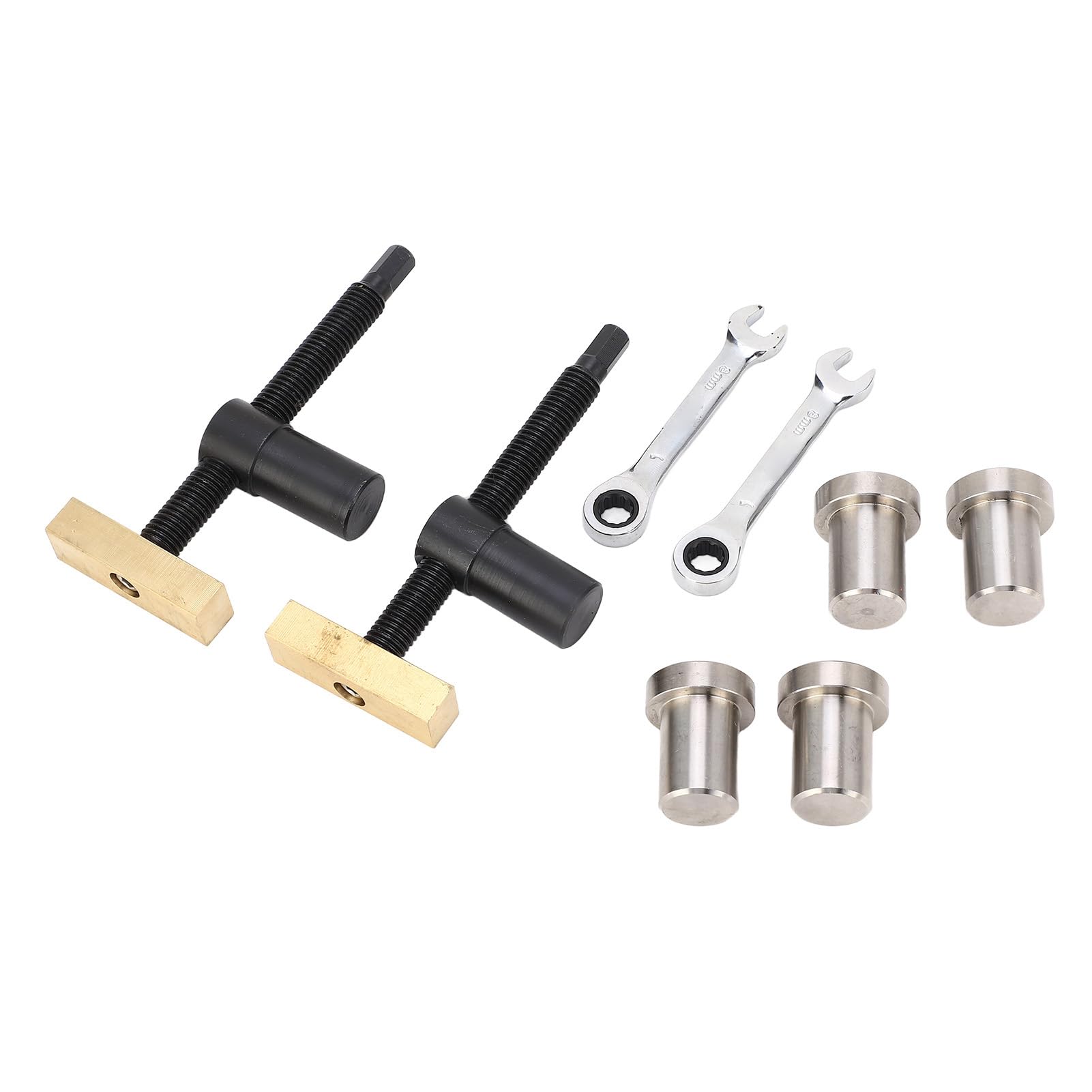 Walfront Morsa da Banco per Legno Regolabile Acciaio Inox Ottone (20MM)