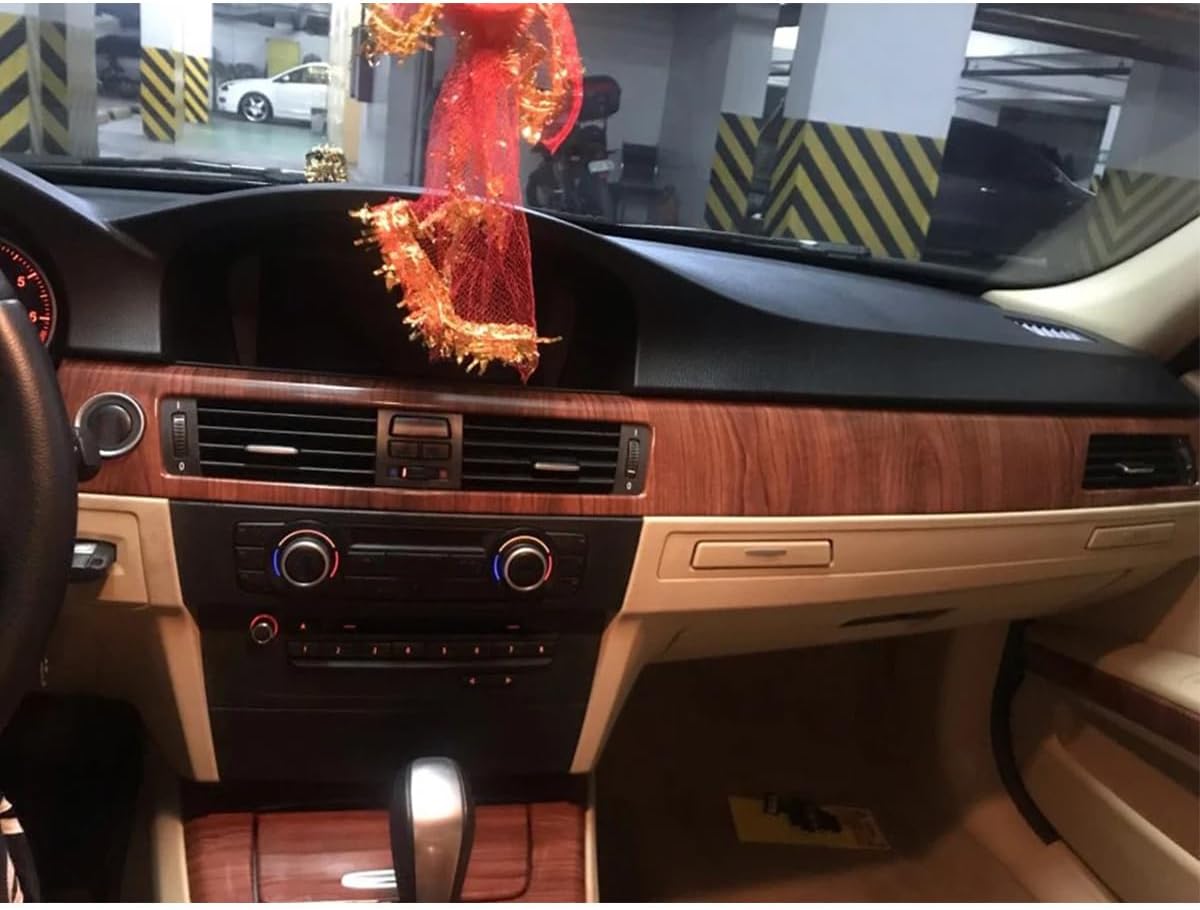 PVC Self Adhesive Wood Vinyl Wrap 11.8x59 Inch Car Sticker Interior Furniture Bubble Free Wooden Textured Grain Decorative Film Cabinet,Glossy Birds EyeA