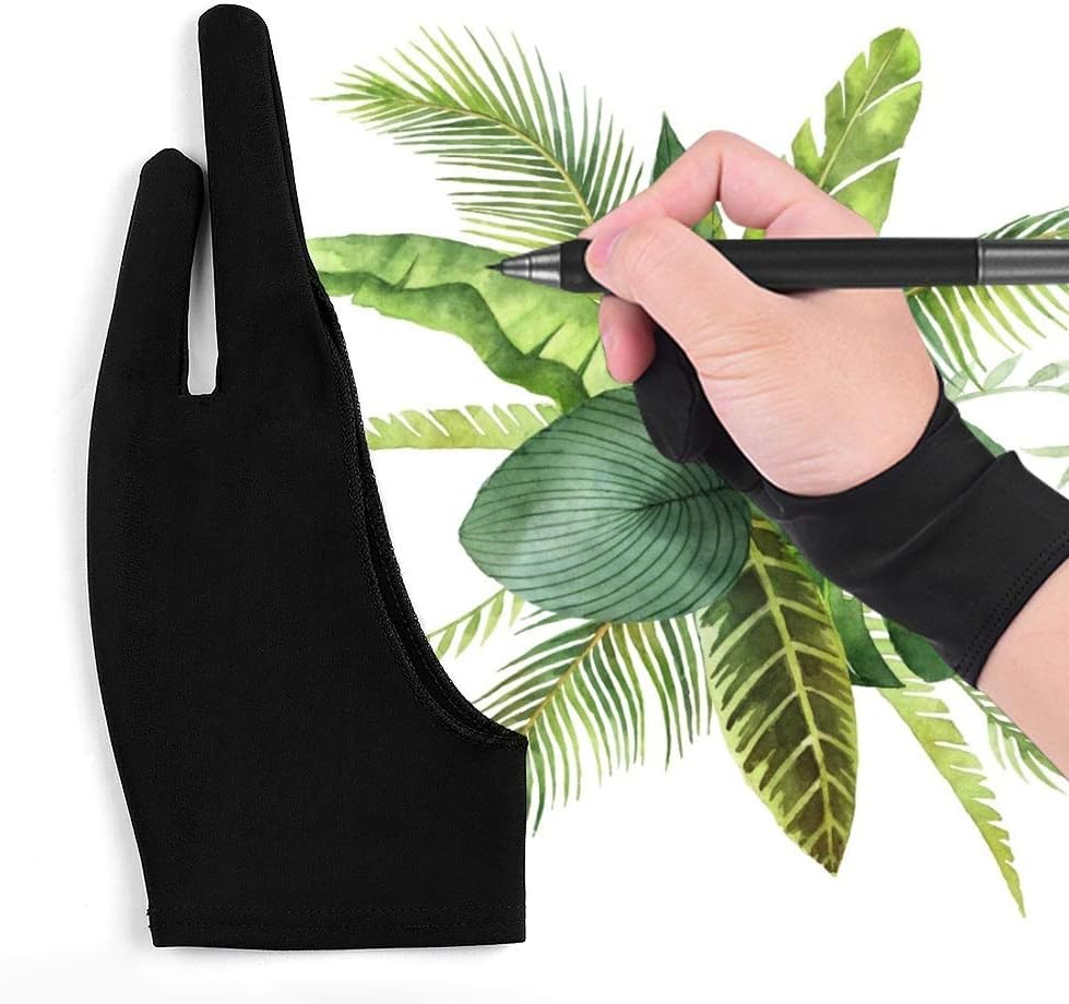 guanto d'artista per disegnare tavolette