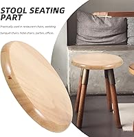 Vista 6 de Veemoon Taburete redondo de madera de repuesto para silla de bar resistente, taburete de madera maciza, almohadillas pequeñas de tacto suave