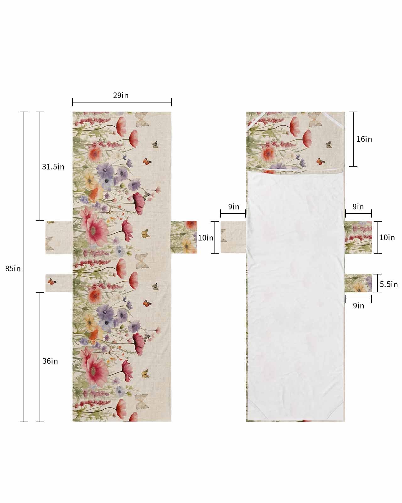 Vintage Spring Floral Beach Lounge Chair Towel Cover, Soft Chaise Lounge Towel with Side Pockets Patio Pool Chairs Cover for Beach/Pool Sunbathing 29x85 Farmhouse Summer Botanical