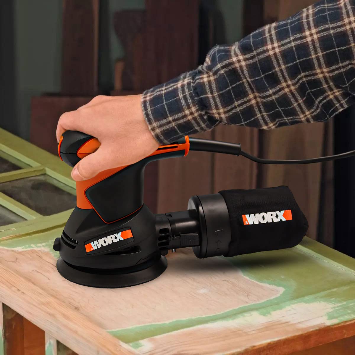 WX652.1 Worx - Roto-Orbital Sander 125 millimetri.