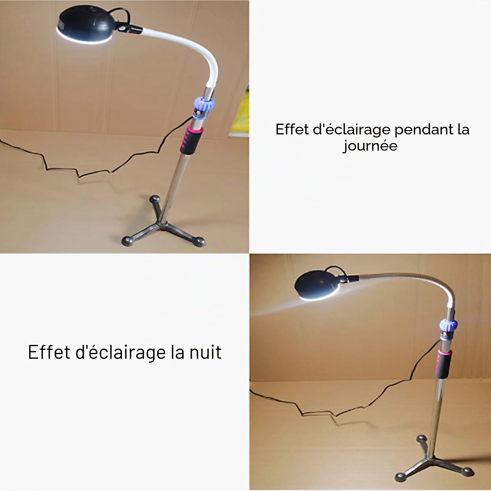 Lampe d'Examen Médical LED Sur Pied, Lumière d'Examen LED Éclairage Haute Luminosité, Tête Rotative À 360° pour Gynécologie, Oto-rhino-laryngologie et Dentisterie