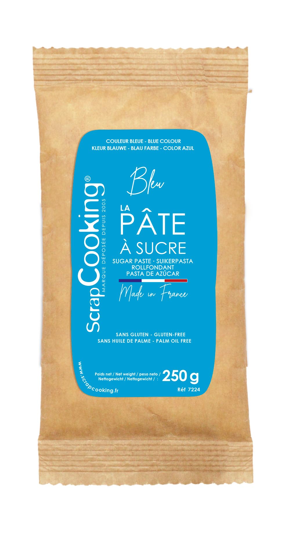 SCRAP COOKING Pâte à Sucre, Bleu, 250 g - Pour Gâteaux, Pâtisseries - 7224
