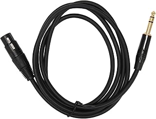 Cabo Fêmea XLR de 3 Pinos, Interconexão Balanceada Fêmea XLR Resistente para Cabo TRS de 1/4 de Polegada Som Sem Perdas para Alto-falante para Alimentação Fantasma de 48V (#2)