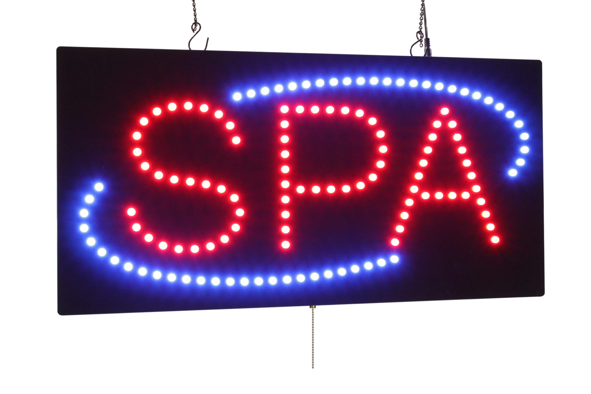 Letrero de spa, tamaño jumbo, 69 x 38 cm, TOPKING, LED, neón, florescente, señalización, cartelera, pantalla, gran apertura, regalo