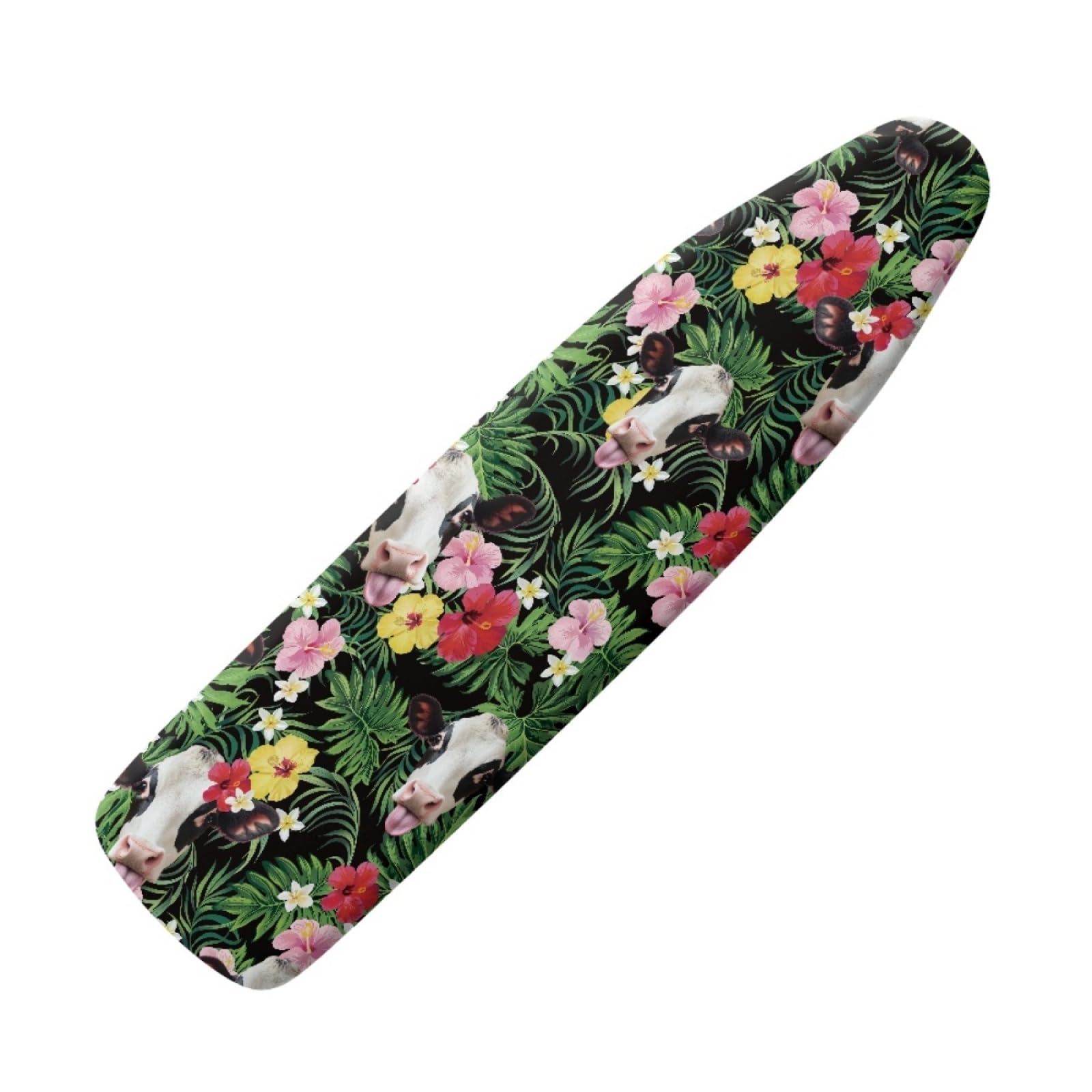 Ironing Board Covers 135 x 45 Green Leaf Animals Iron Board Covers and Pad Thick Resist Scorching and Staining Thick Easy Fit Iron Cover Adjustable Elastic Rope Ironing Boards Cover 135x45cm