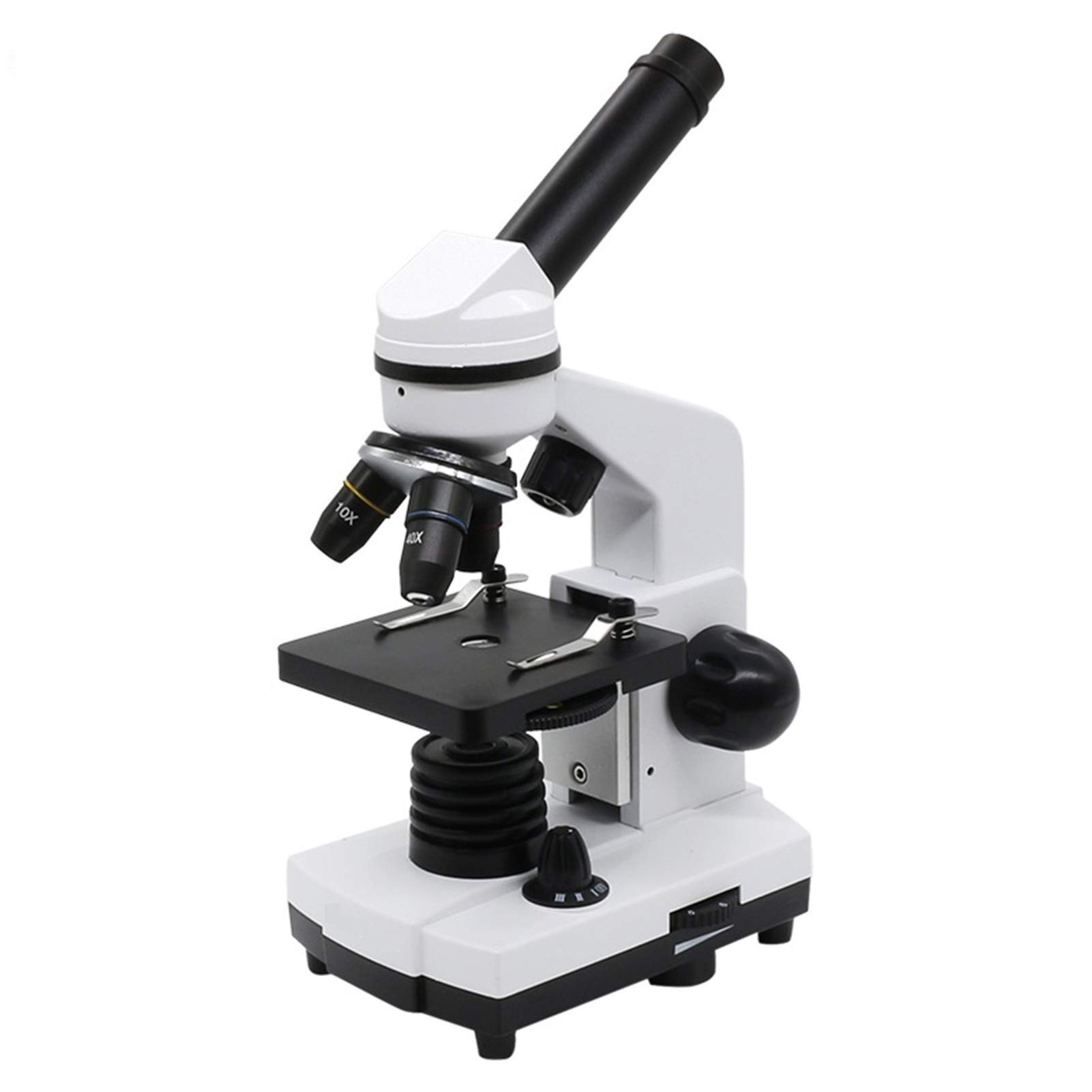 Microscopio, Microscopio biológico, 40x-1600x Compuesto LED monocular Estudiante Biológico Exploración Smartphone Adaptador