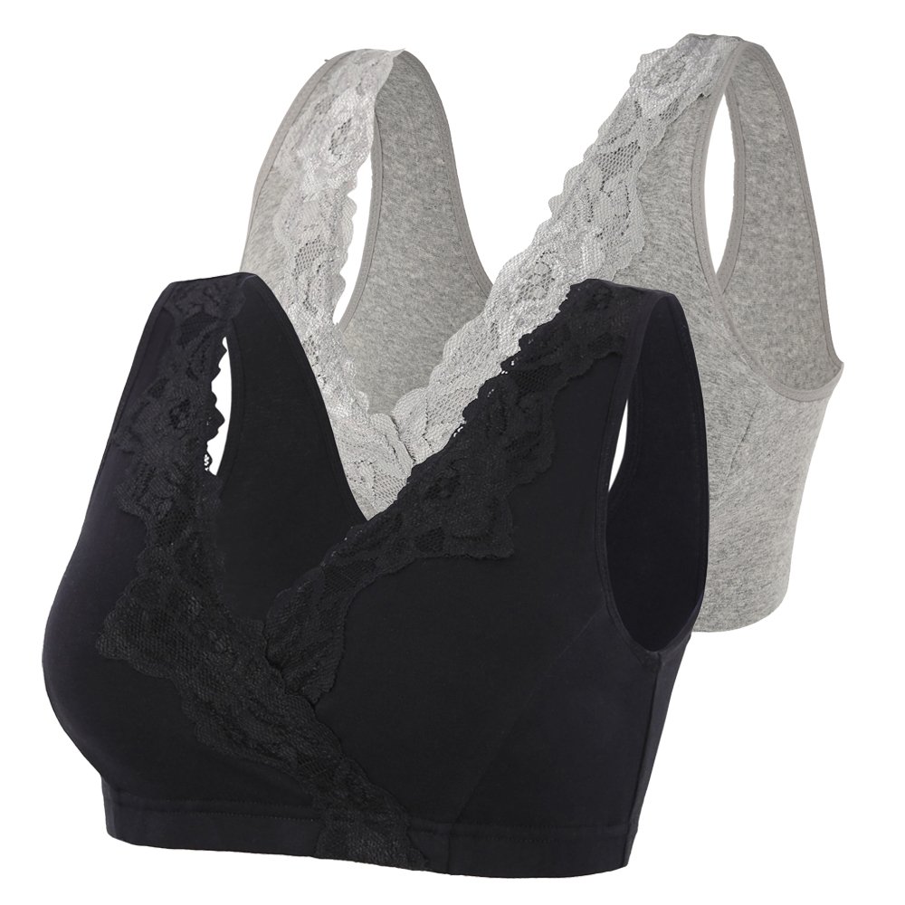 Lace Cotton Nursing Bra, ZUMIY® Women's Maternity Breastfeeding Tank Top