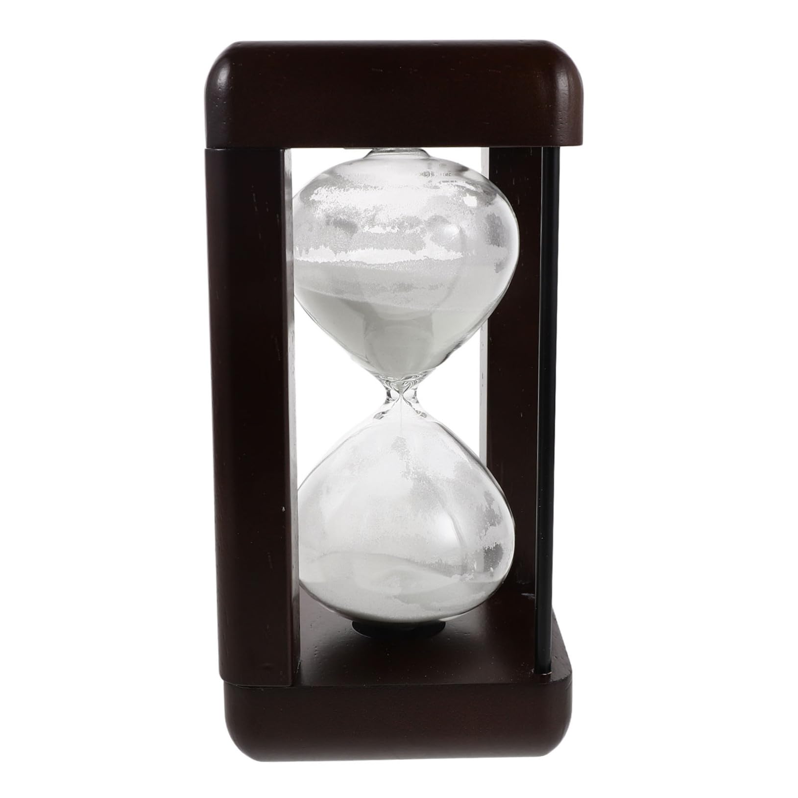 Clessidra Timer Retrò in Legno e Vetro, 60 Minuti Bianca