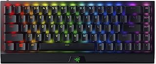 Razer BlackWidow V3 Mini HyperSpeed 65% Wireless Mechanical Gaming Keyboard: HyperSpeed Wireless Technology - Green Mechanical Switches- Tactile & Clicky - Doubleshot ABS keycaps - 200Hrs Battery Life