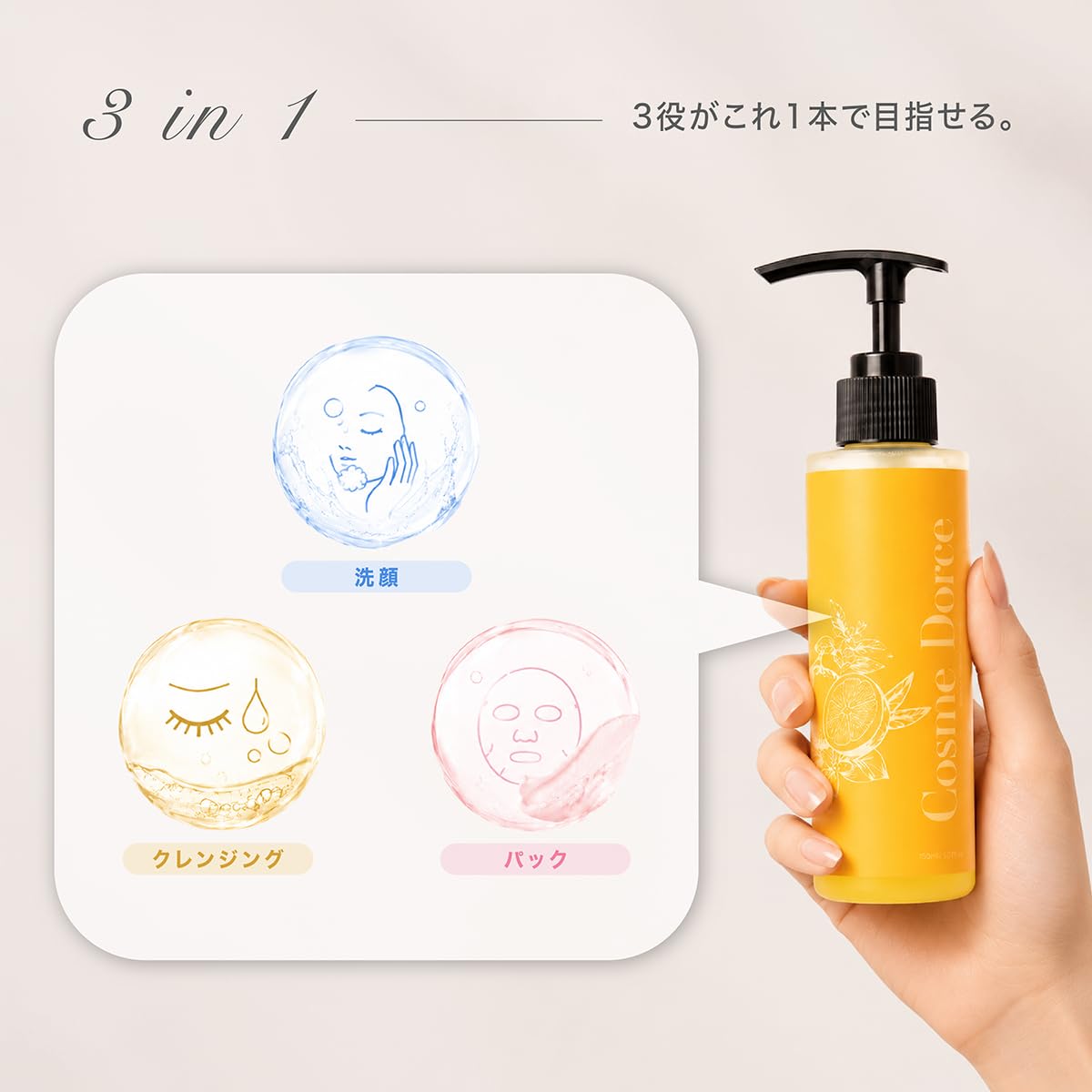 Cosme Dorce コスメドルチェ 美容液クレンジング 150ml 3本 Amazon | コスメドルチェ 美容液クレンジング シトラス 150g 毛穴洗浄