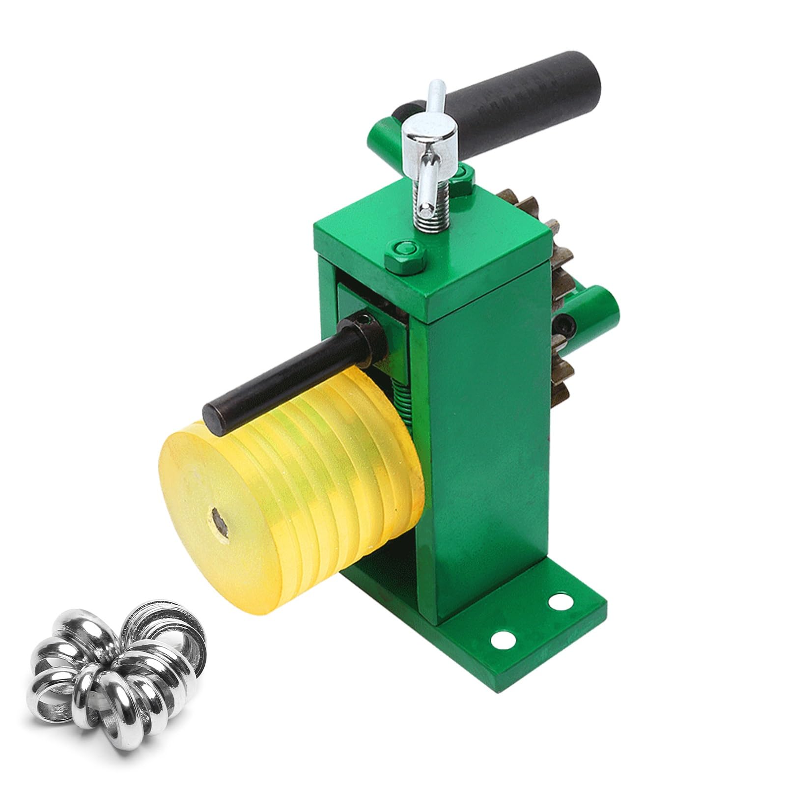 Hand Crank Jewelry Ring Bangle Earring Rolling Bender, Manual Multi Groove Metal Strip Forming Machine for DIY Jewellery Making Tool