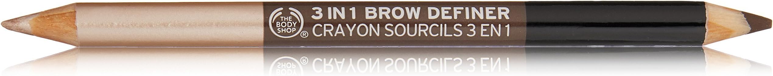 The Body Shop 3 in 1 Brow Definer, 0.04 Oz - Dark Brown