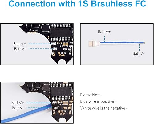 Miniatura 7 de BETAFPV Cable de conectores dobles BT2.0 2S Whoop con conector banana de 0.039 pulgadas, 22 AWG, compatible con 2S FPV Whoop Drone como Cetus X 2S