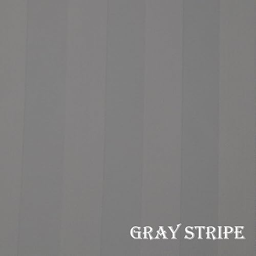 Miniatura 2 de Mezzati Colección Prestige 1800 - Juego de sábanas de lujo, suave y cómoda, de microfibra cepillada, Microfibra, A rayas - Gris, gemelo