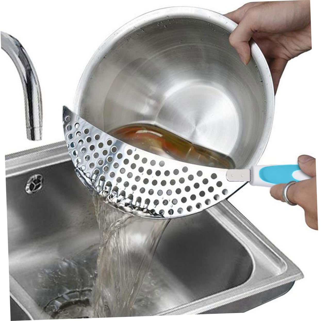 ステンレス製パスタストレーナー Amazon.co.jp: PAMINGONO ステンレス製パスタストレーナー 青色 プラ製