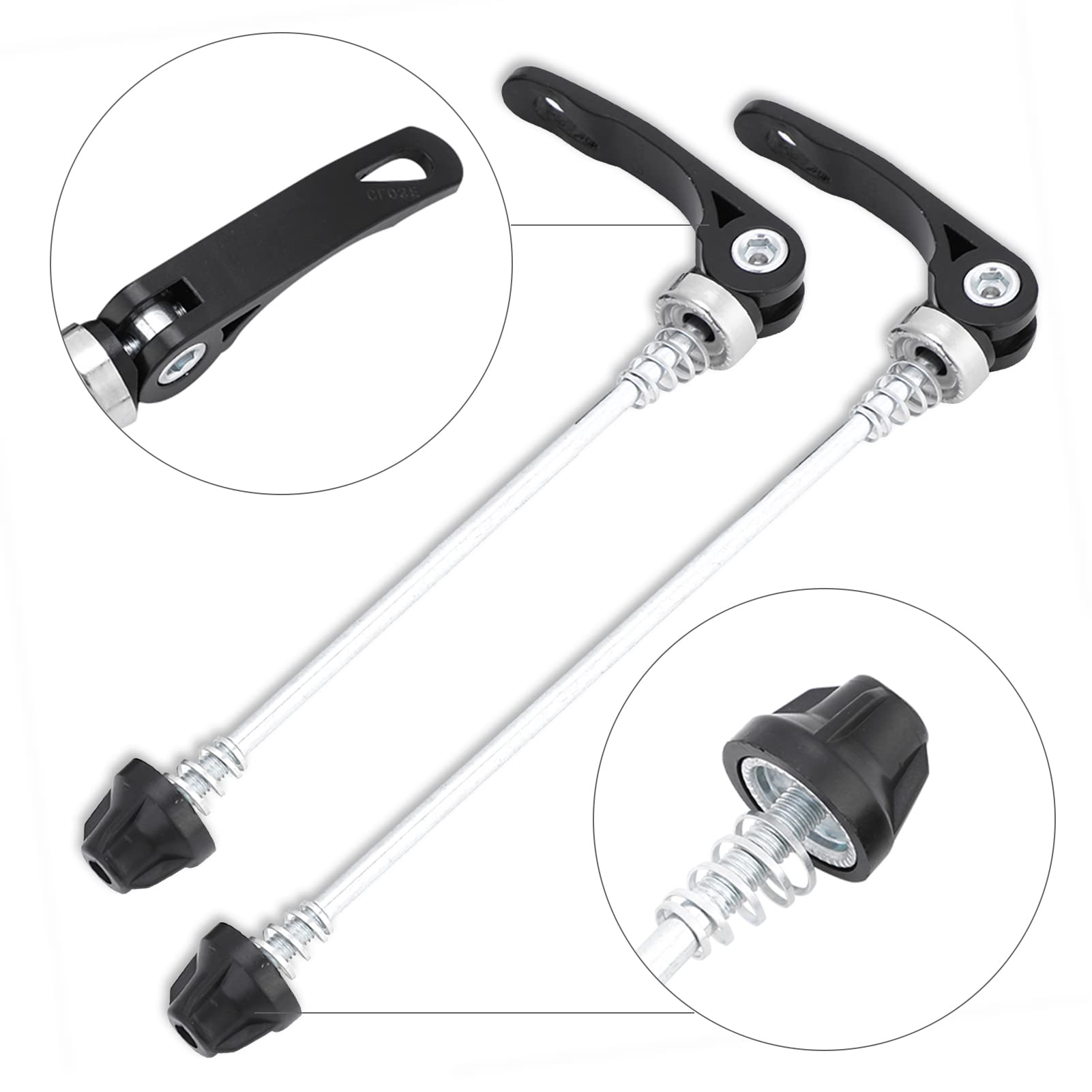 Paire De Brochettes Shimano à Dégagement Rapide - VTT Rétro - Argent - Occasion