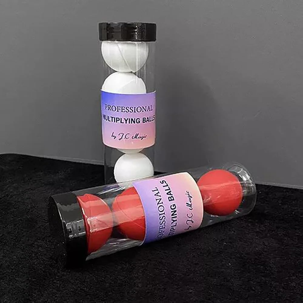 Sfere moltiplicanti professionali (Dia 43 mm) Trucchi magici da una a quattro palle mago illusioni palcoscenico puntelli espedienti mentalismo (rosso)