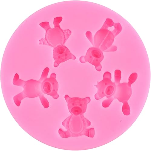 Miniatura 5 de ZiXiang Molde de silicona para oso para el día de San Valentín, molde de dulce de oso lindo molde de bola, perla, semiesfera, moldes de chocolate