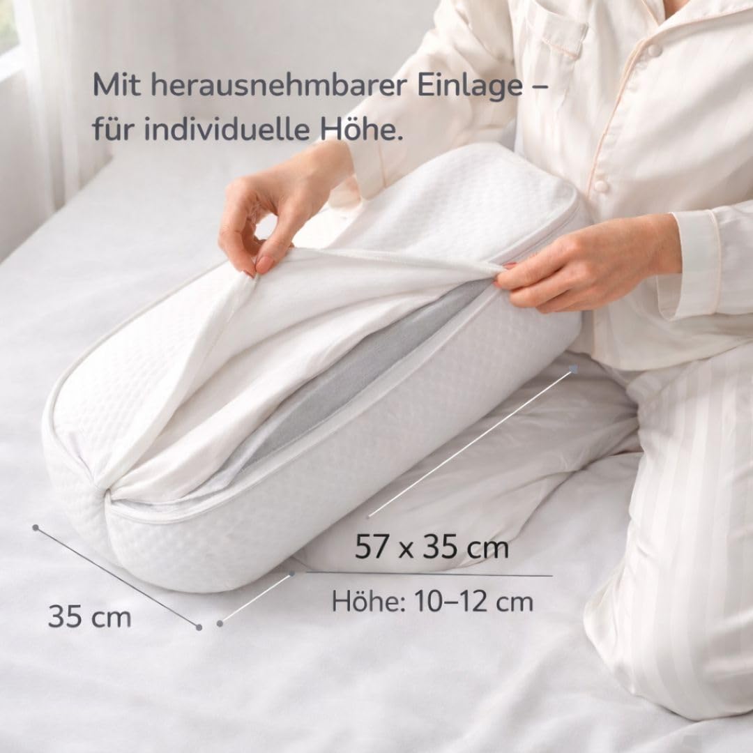 Anti-Falten-Kissen aus Memory Foam, Beauty-Kissen gegen Schlaffalten, ergonomisches Kosmetikkissen für Seiten- und Rückenschläfer