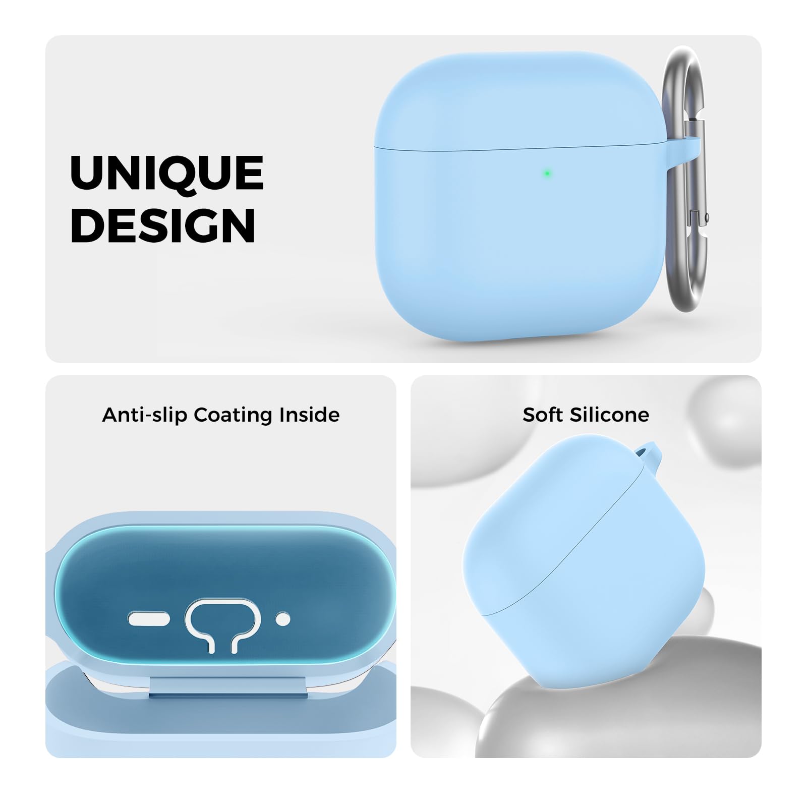 Amazon | AhaStyle AirPods 4 ケース カバー (2024) ソフトシリコーン