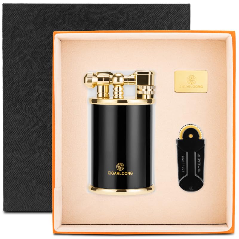 Encendedor recto de metal para cigarros con caja de regalo miniatura 6