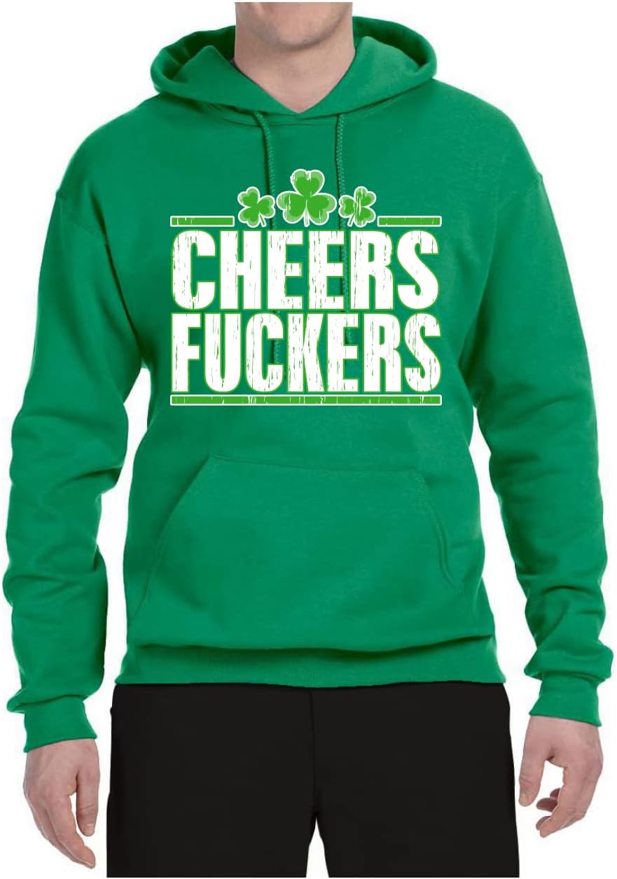 Wild Bobby Go Luck Yourself | Shamrock Design St. Patrick's Day Unisex Hoodie Sweatshirt