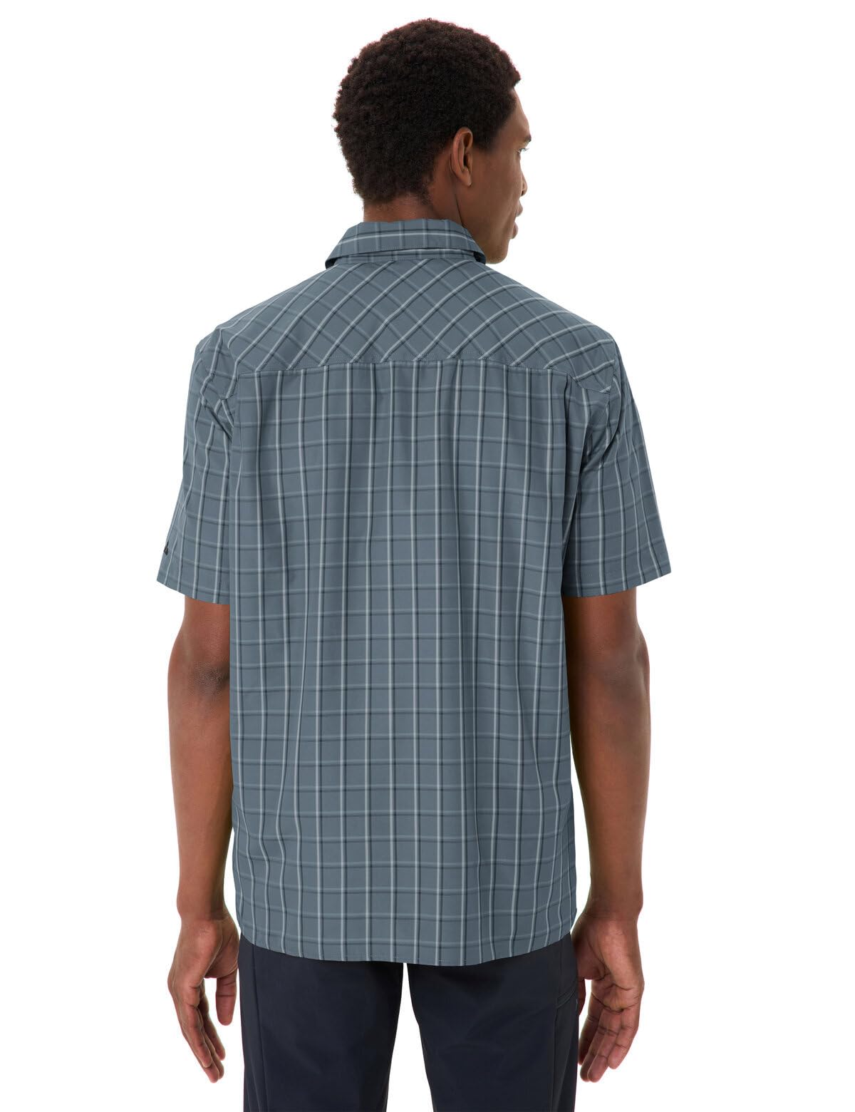 VAUDE Albsteig Shirt III – Herrenhemd aus Lyocell mit UPF 50, Kurzarm-Hemd schnelltrocknend und kühlend, 147 g – ideal zum Wandern – Heron, Größe: L | Herrenhemd aus Lyocell mit UPF 50 – Kurzarm-Hemd schnelltrocknend und kühlend – 147 g – ideal zum Wand