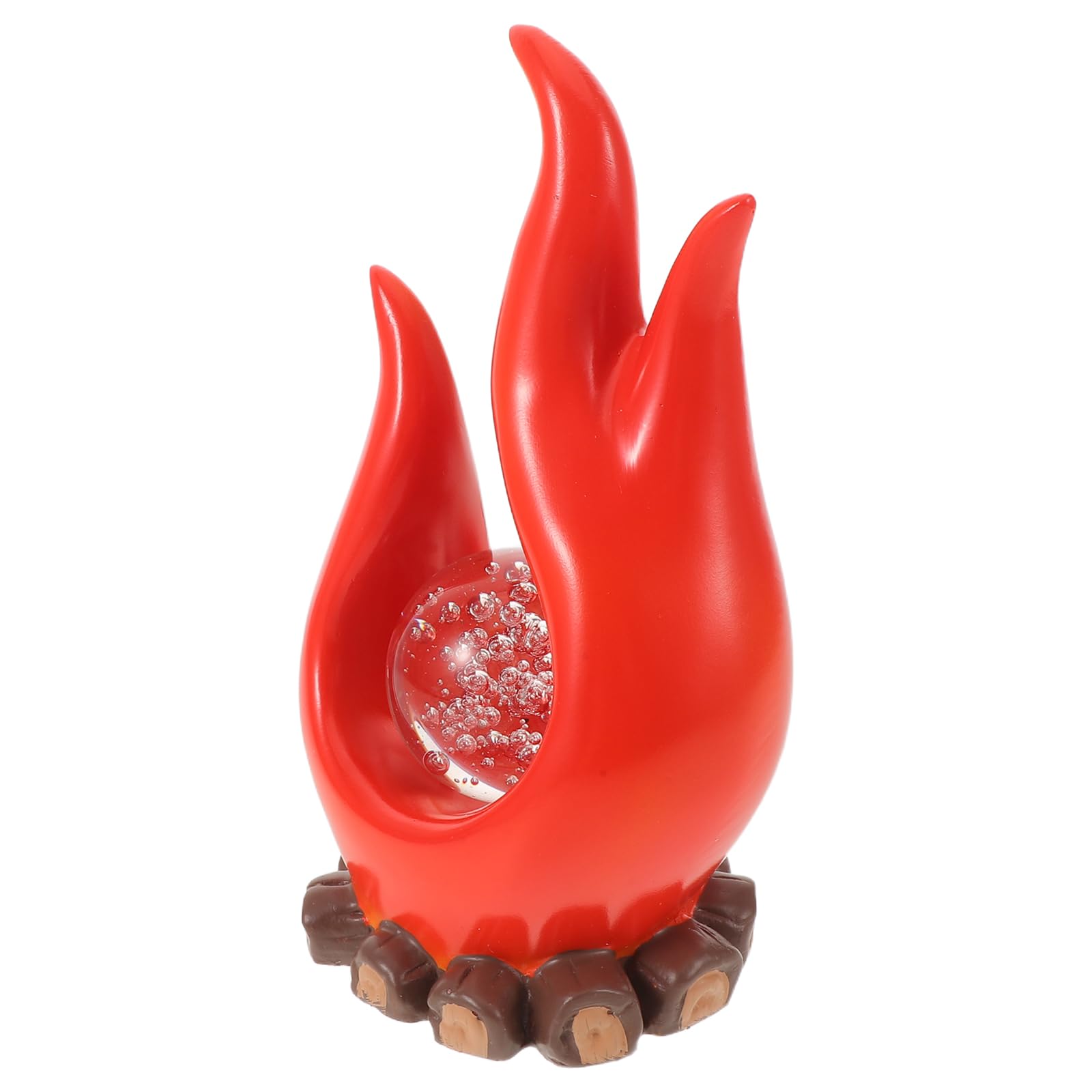 Sculpture Miniature Effet Feu BESTYASH - Statuette Décorative pour Cheminée et Bureau Chic