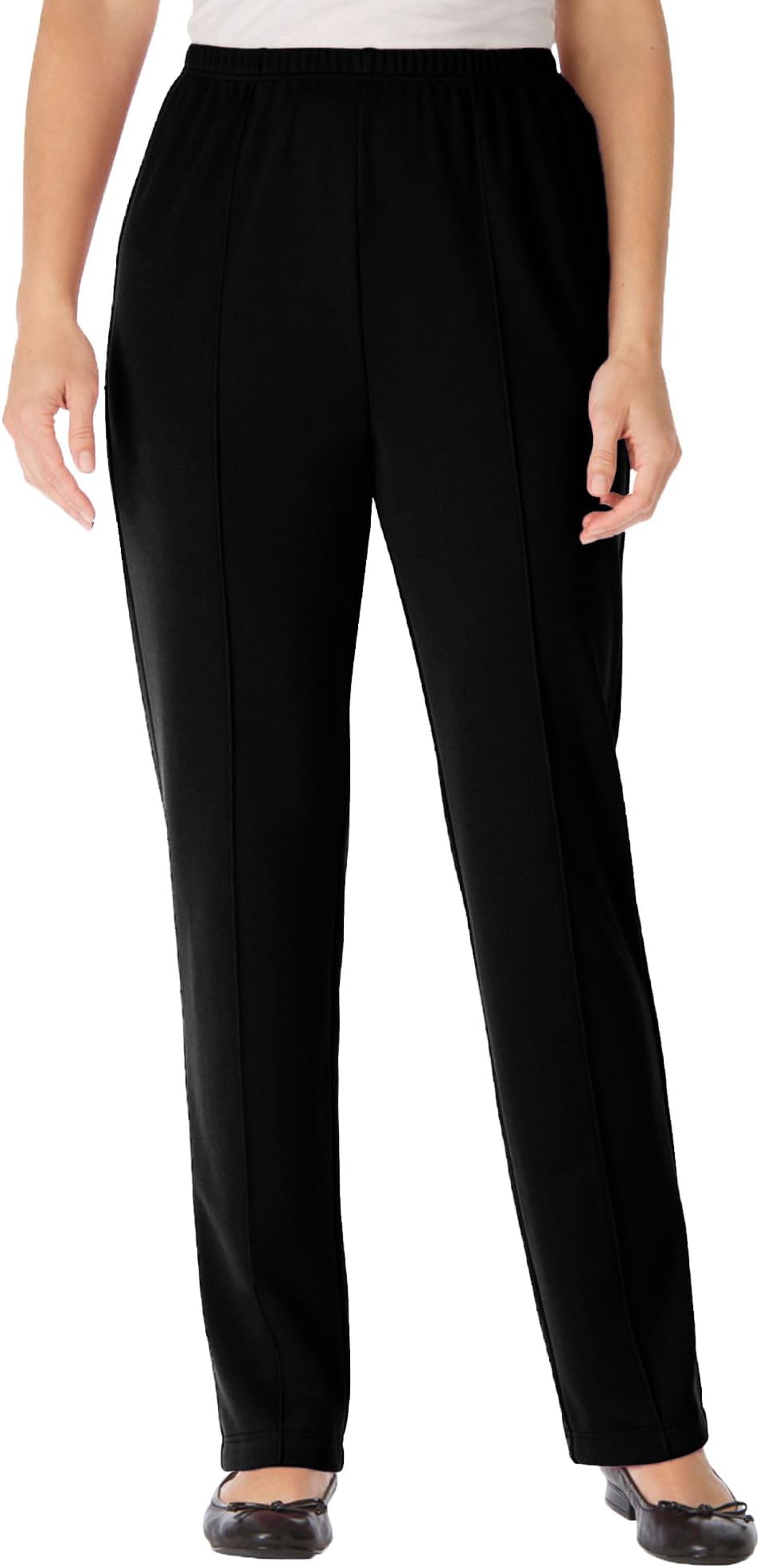 Elastic-Waist Soft Knit Pant