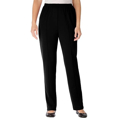 Woman Within Plus Size Knit Pull-On Elastic-Waist Pants