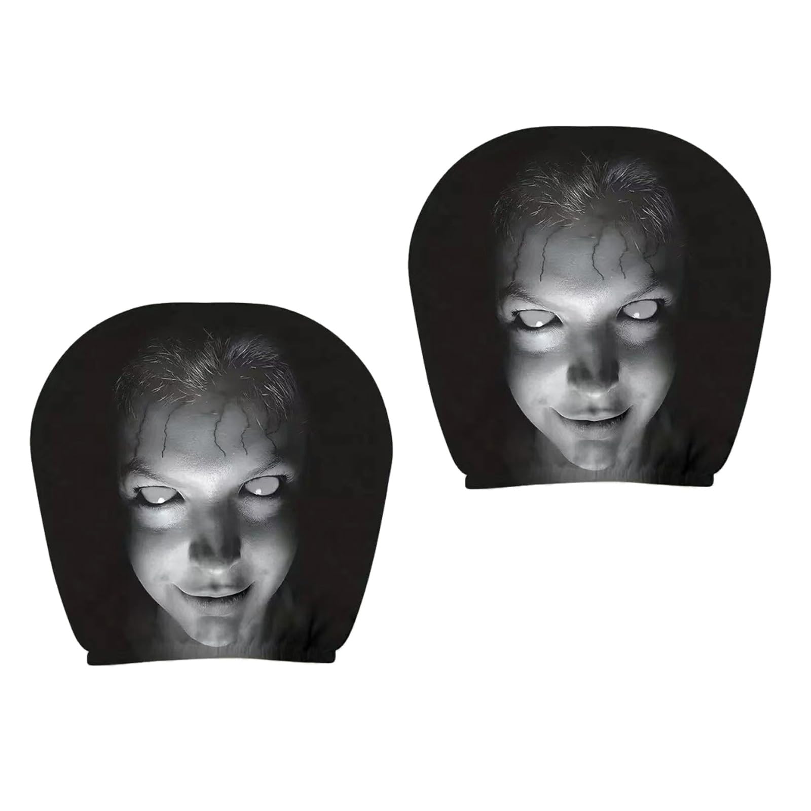 YROHGKPN Universally Automotive Headrest Covers Soft Polyester Fabric with