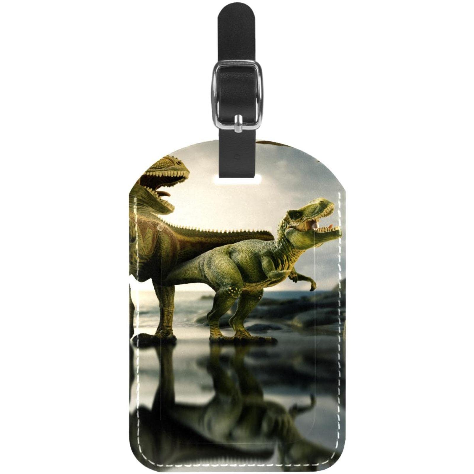 Lot De 2 étiquettes De Valise, Motif Dinosaure De La Jungle Vintage, étiquettes De Bagage, Protection De L'intimité, étiquette De Sac De Voyage