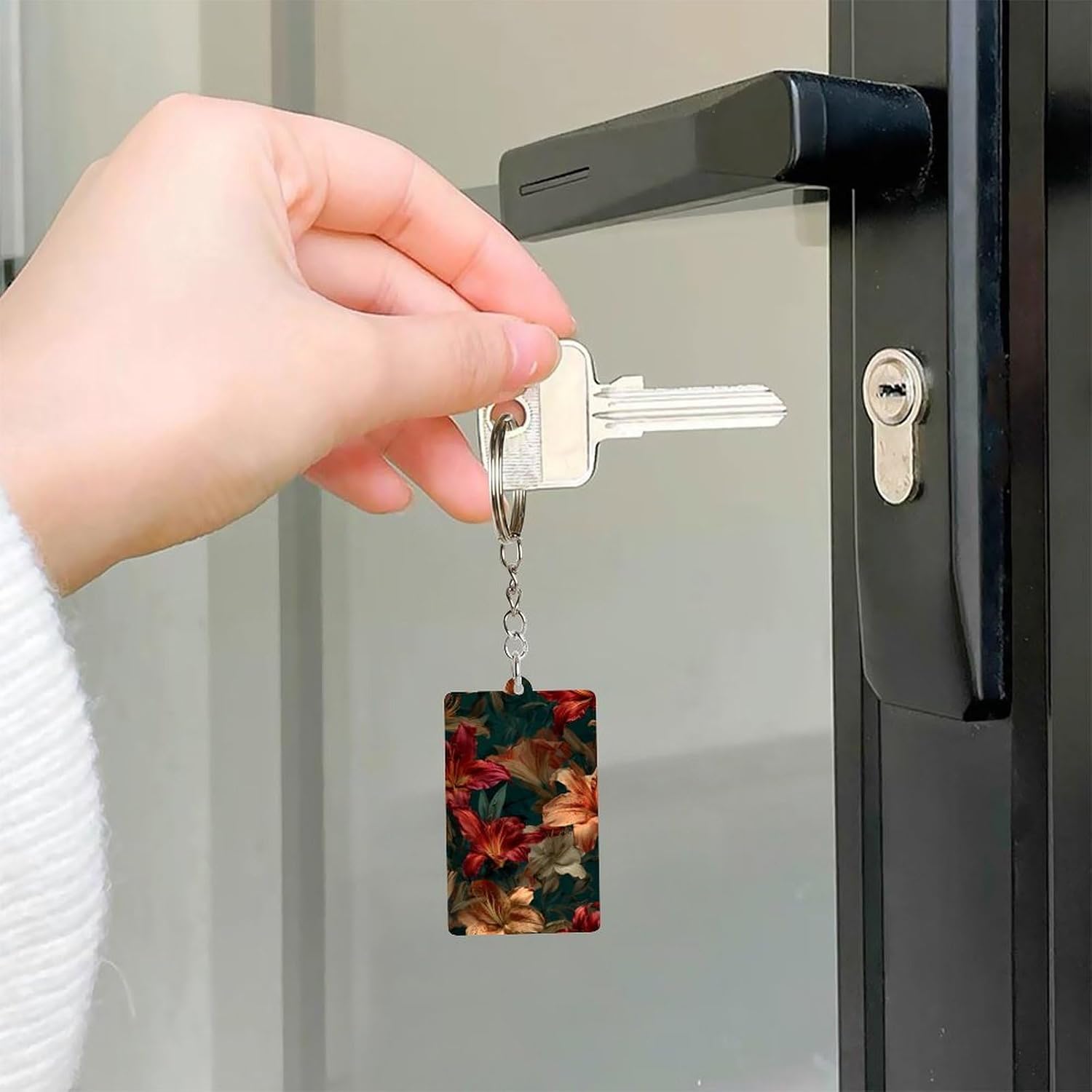 Tiger Lily Cute Keychain Compact Acrylic Key Ring Holder image 4