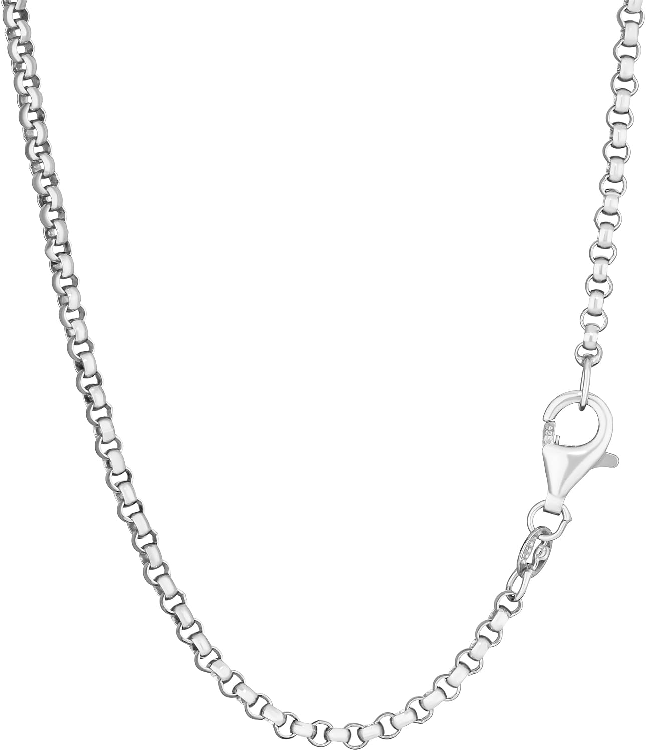 NKlaus Noble necklace 50cm pea chain 925 silver 2,1mm wide elegant silver chain 15025