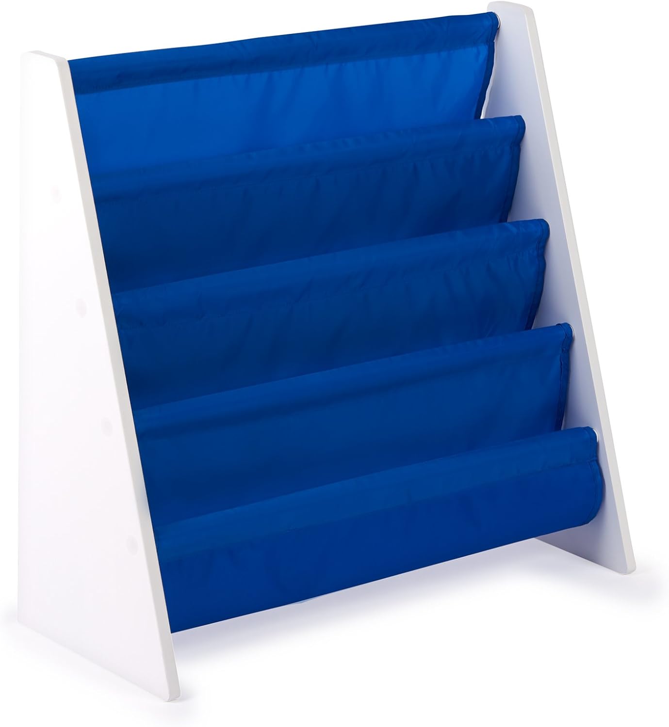 Hartleys Childrens Fun White Wooden Bookshelf Choice of Fabric Colour